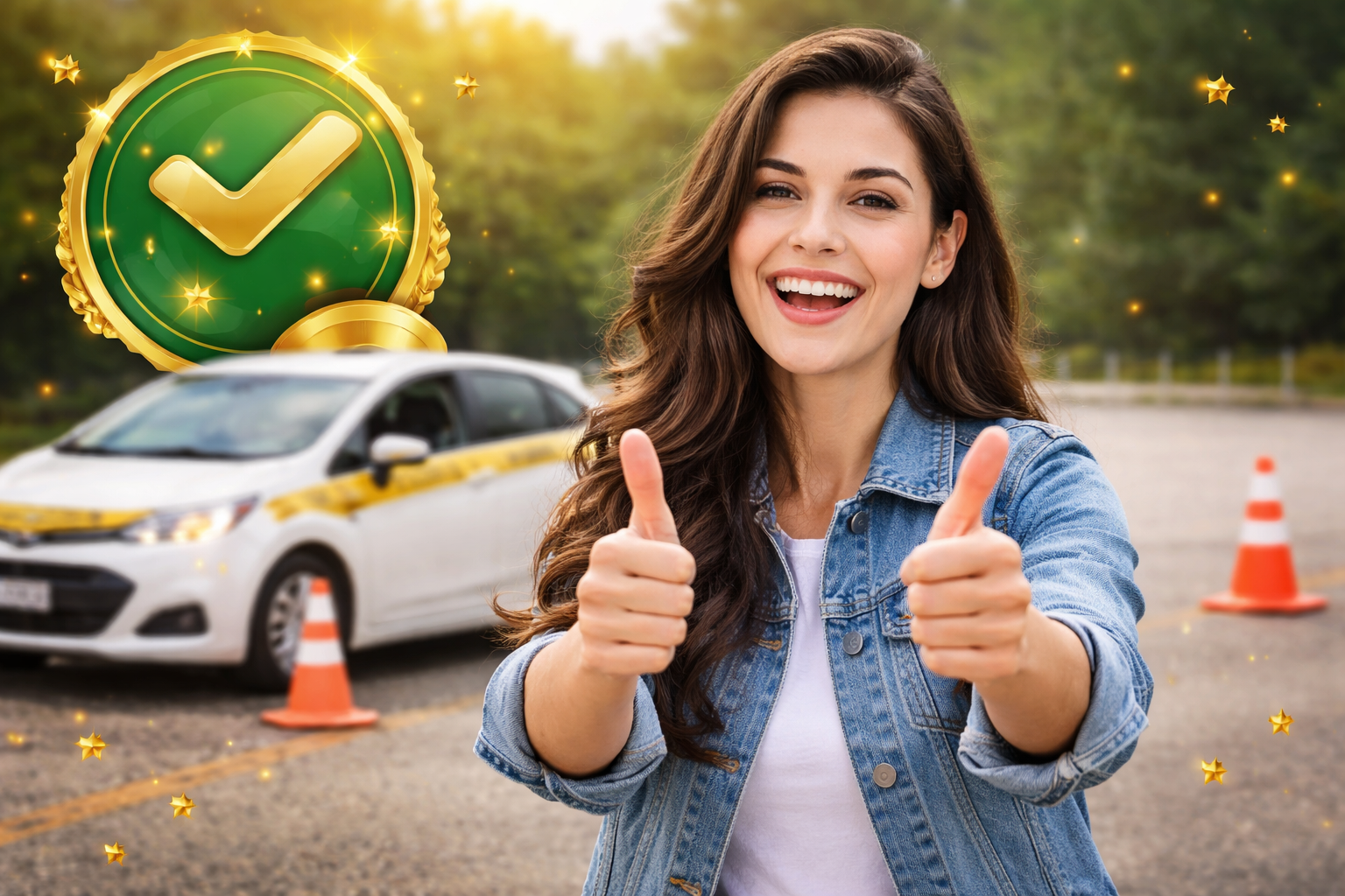 Aluno aprendendo a dirigir